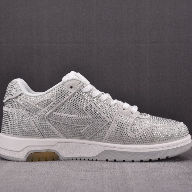(BEST) OFF-WHITE Out Of Office OOO Low Tops 'SILVER STRASS'
