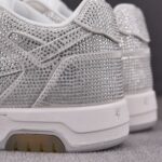 (BEST) OFF-WHITE Out Of Office OOO Low Tops 'SILVER STRASS'