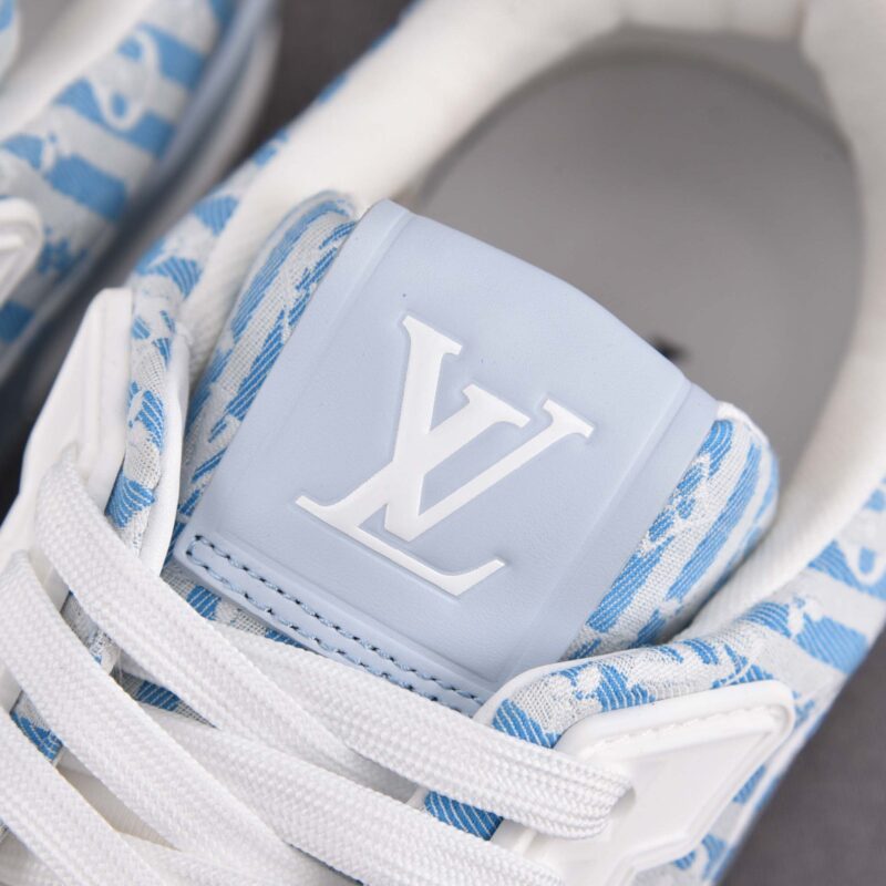 Giày Louis Vuitton LV Trainer #54 Monogram Textile Blue Best Quality