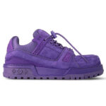 Giày Louis Vuitton LV Trainer Alligator Crocodile Purple Best Quality