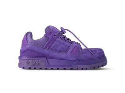 Giày Louis Vuitton LV Trainer Alligator Crocodile Purple Best Quality