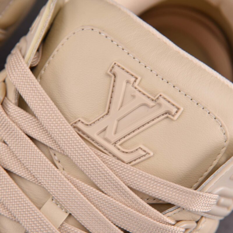 Giày Louis Vuitton LV Trainer Calf Leather Beige Best Quality