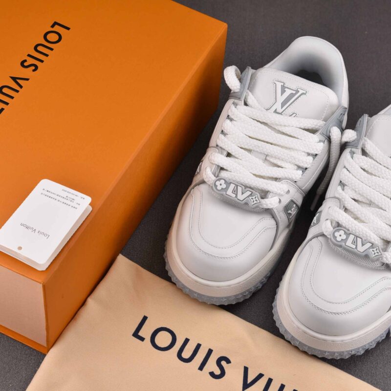 Giày Louis Vuitton LV Trainer Maxi Calf Leather Grey Best Quality