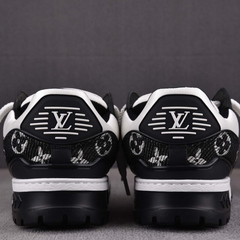 Giày Louis Vuitton LV Trainer Maxi Monogram Denim Black Best Quality