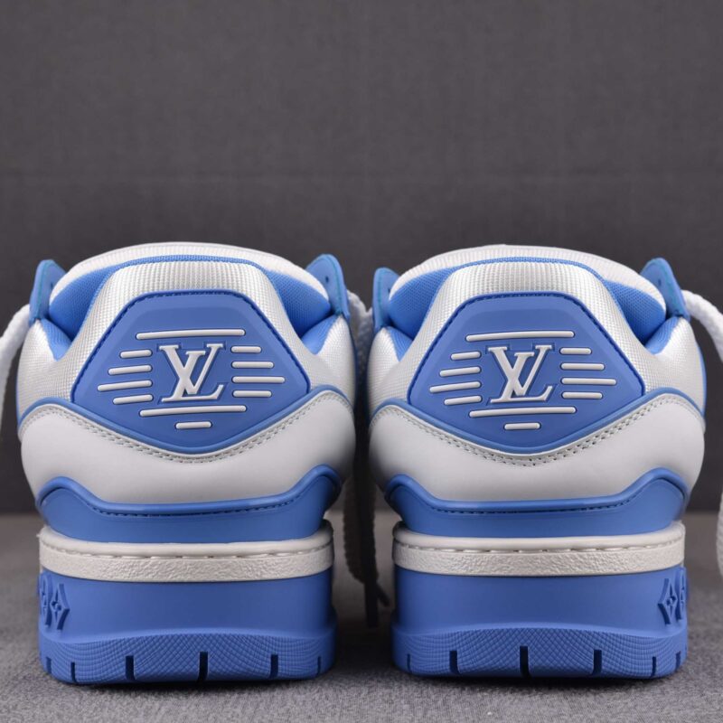 Giày Louis Vuitton LV Trainer Maxi Sports Calf Leather Blue Best Quality