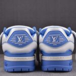 Giày Louis Vuitton LV Trainer Maxi Sports Calf Leather Blue Best Quality