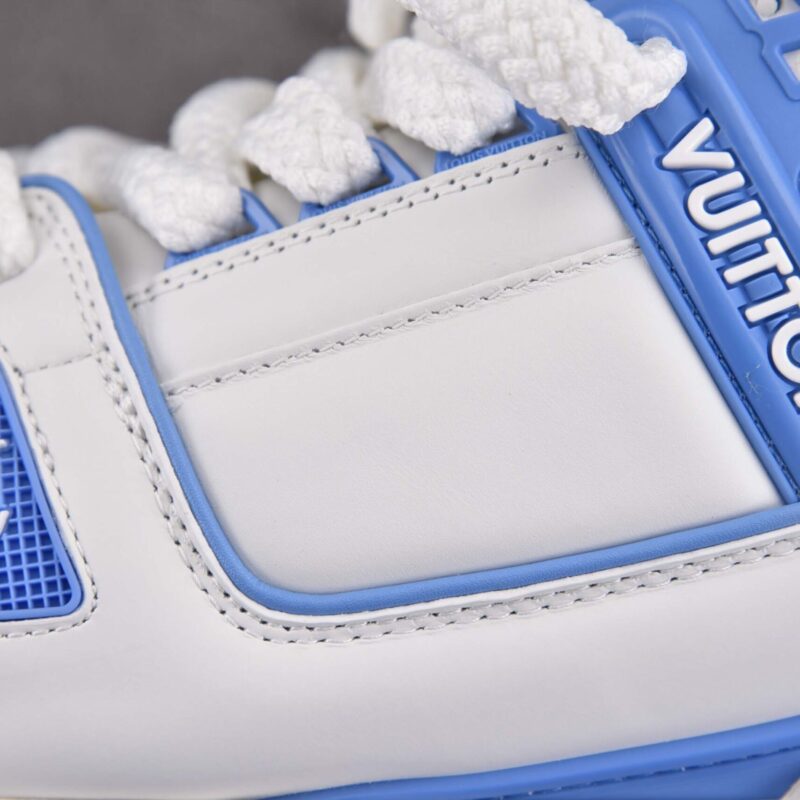 Giày Louis Vuitton LV Trainer Maxi Sports Calf Leather Blue Best Quality