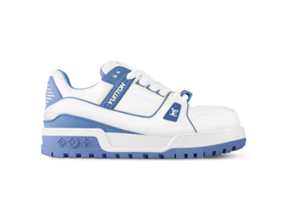 Giày Louis Vuitton LV Trainer Maxi Sports Calf Leather Blue Best Quality