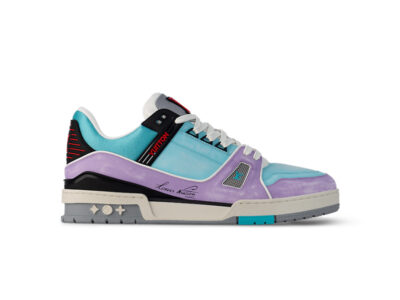 Giày Louis Vuitton LV Trainer Vintage Effect Blue Best Quality