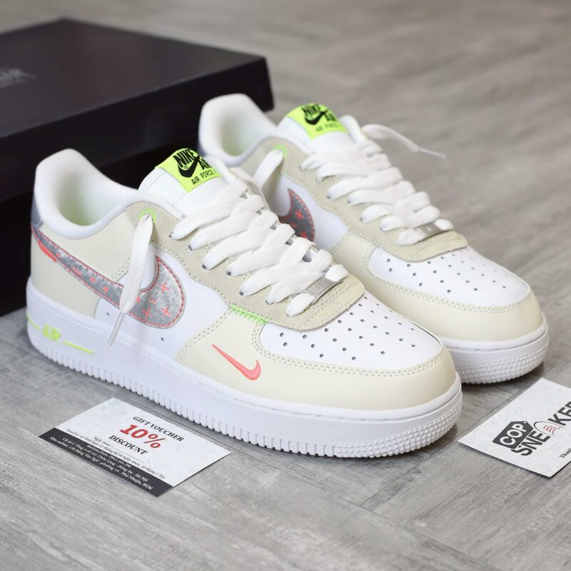 Giày Nike Air Force 1 Low Just Do It ‘White Tan’ Like Auth