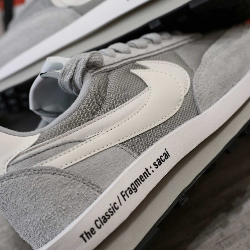 Giày Nike Fragment Design x Sacai x LDV Waffle ‘Light Smoke Grey’ Best Quality