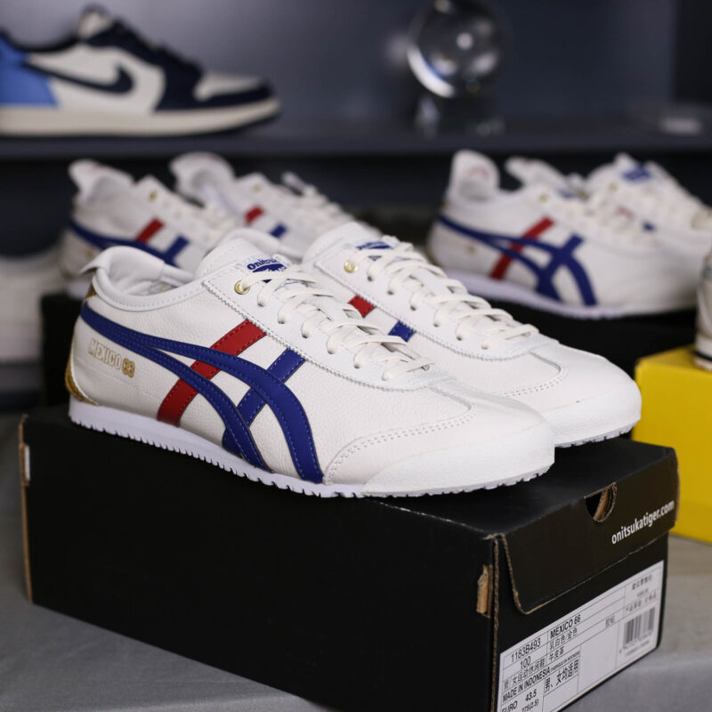 Giày Onitsuka Tiger Mexico 66 'White Dark Blue Red Gold'