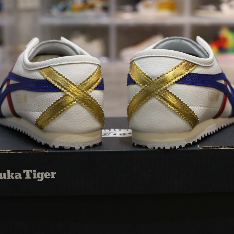 Giày Onitsuka Tiger Mexico 66 White Dark Blue Red Gold Like Auth