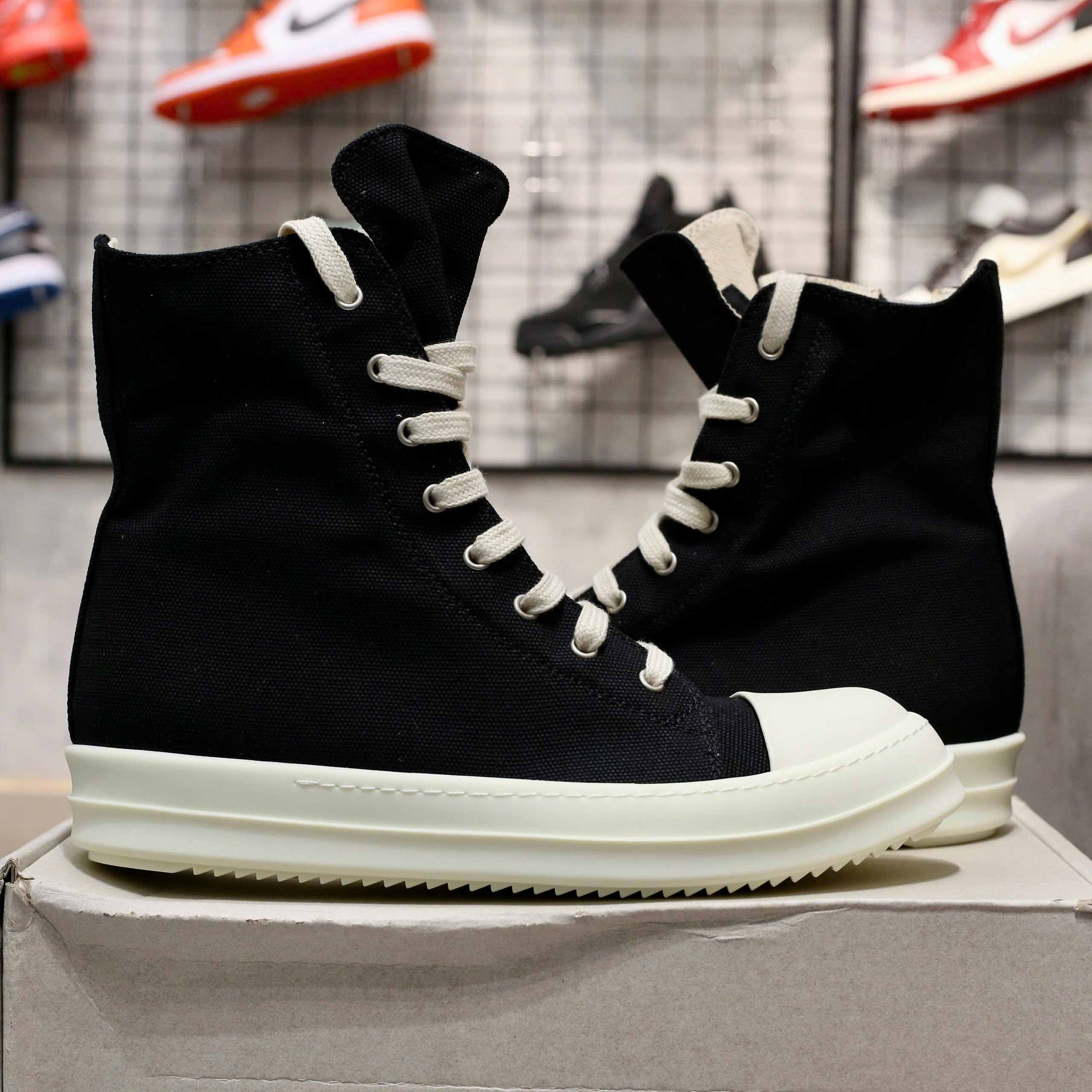 Giày Rick Owens Canvas Cổ cao DRKSHDW Best Quality