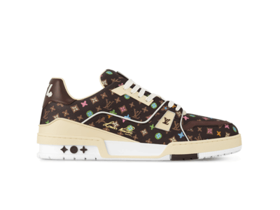 Giày Louis Vuitton Lv Trainer #54 Monogram Printed Grained Calf Leather Moka Best Quality