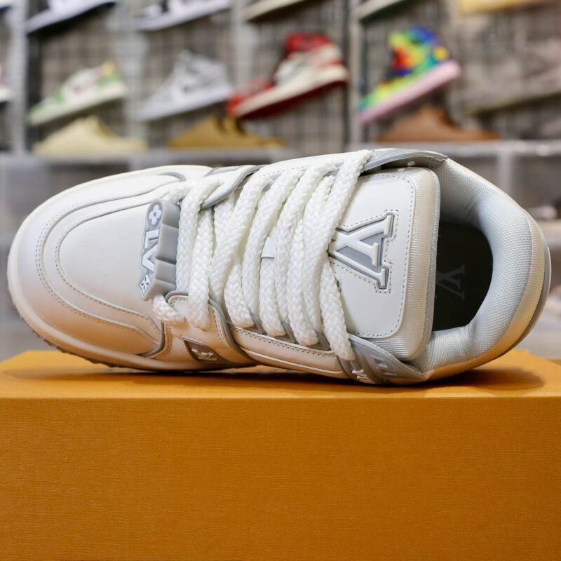 Giày Louis Vuitton LV Trainer Maxi White Grey Trắng Xám Best Quality