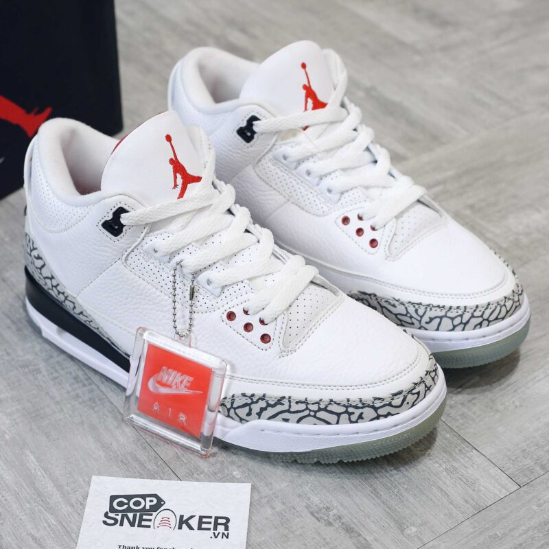 Giày Nike Air Jordan 3 Retro White Cement Reimagined Like Auth