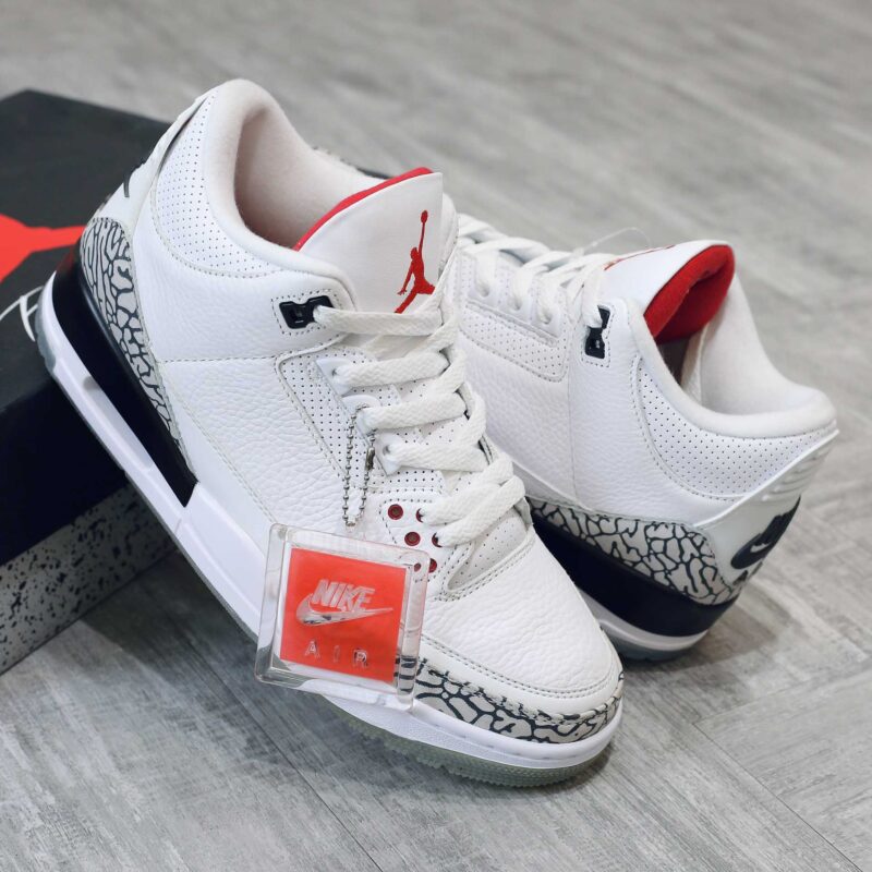 Giày Nike Air Jordan 3 Retro White Cement Reimagined Like Auth