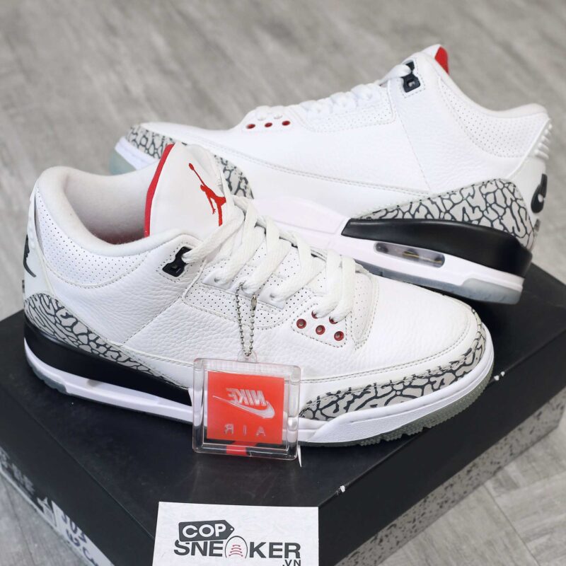 Giày Nike Air Jordan 3 Retro White Cement Reimagined Like Auth