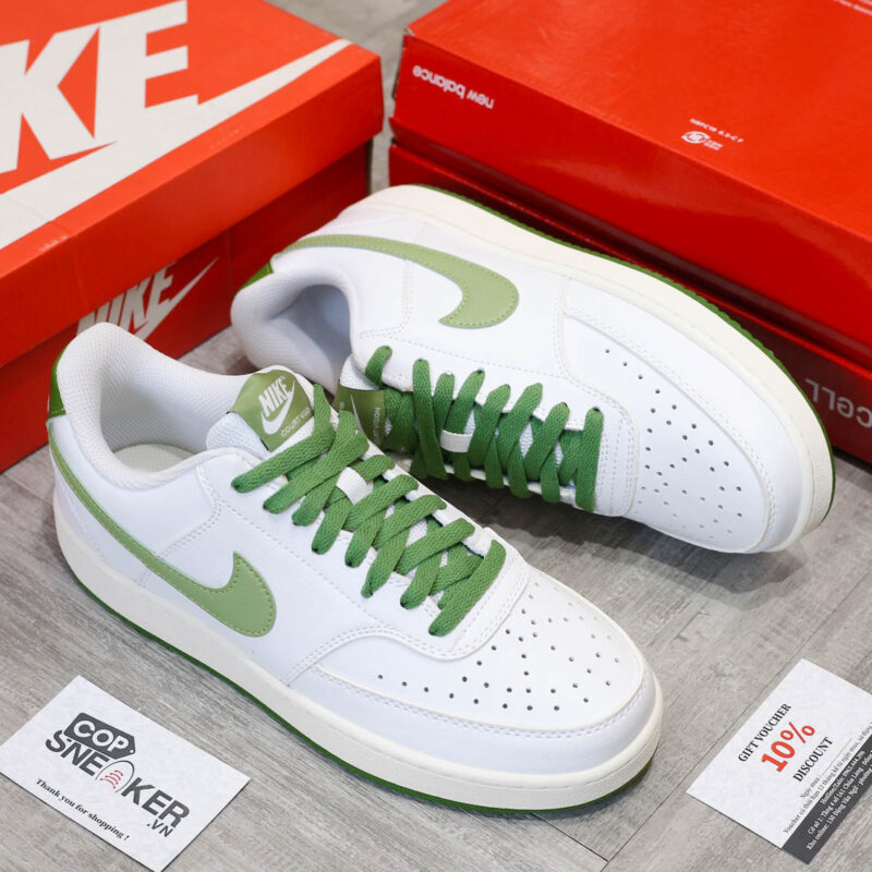 Giày Nike Court Vision Low White Green Like Auth