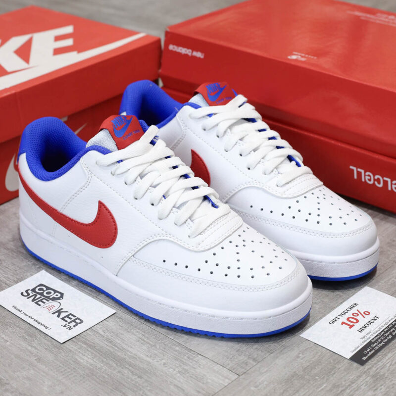 Giày Nike Court Vision Low White Red Blue Like Auth