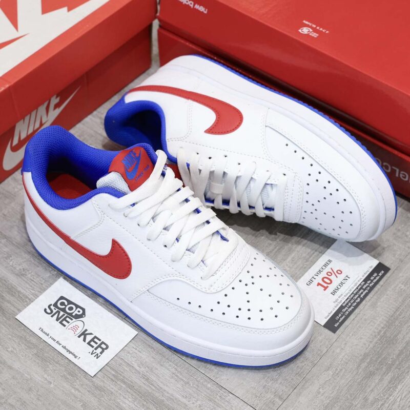 Giày Nike Court Vision Low White Red Blue Like Auth