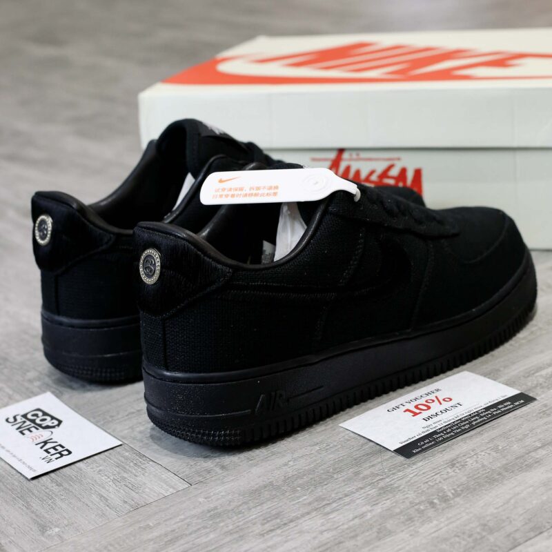 Giày Nike Stussy x Air Force 1 Low ‘Triple Black’ Best Quality