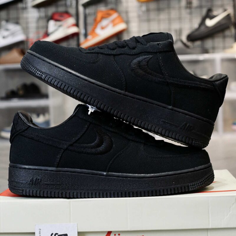 Giày Nike Stussy x Air Force 1 Low ‘Triple Black’ Best Quality