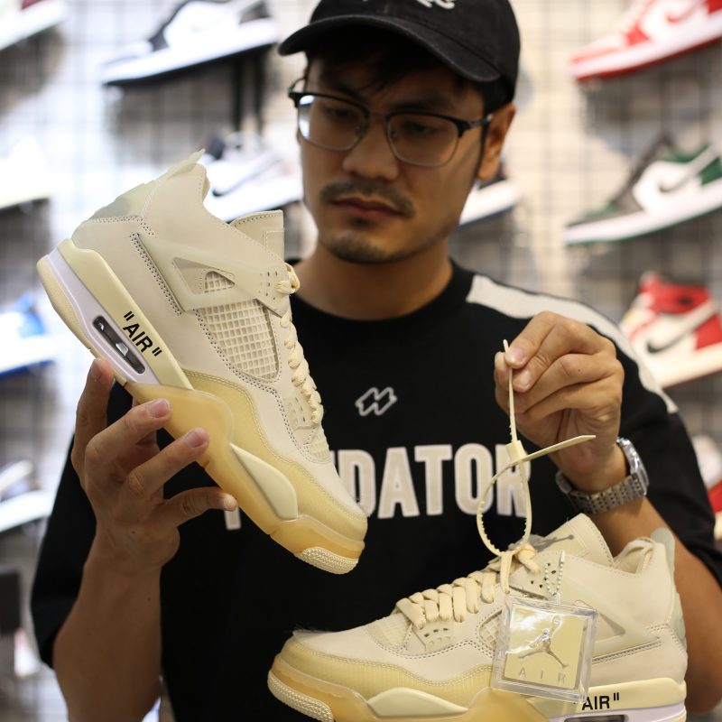 (BEST) Jordan 4 WMNS Retro OFF-WHITE™ 'SAIL'