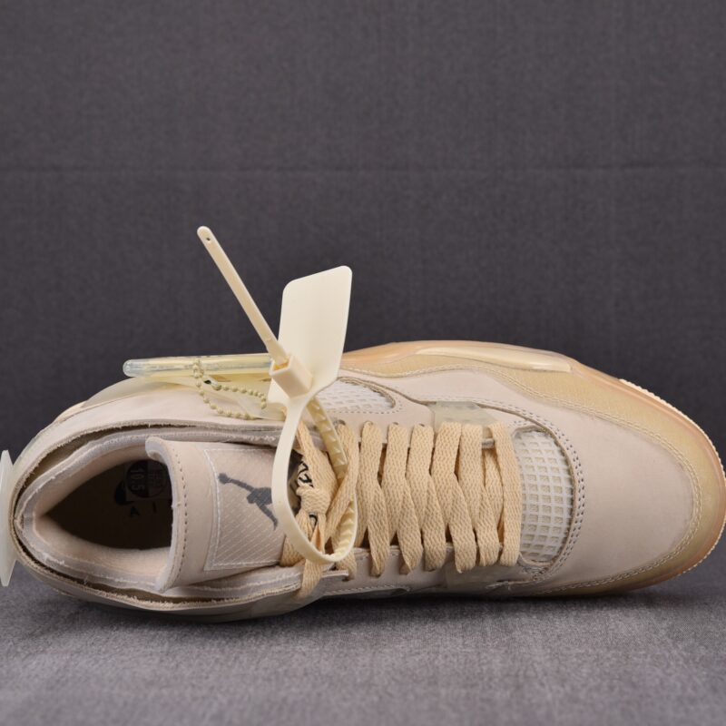 (BEST) OFF-WHITE™ x Air Jordan 4 WMNS Retro 'SAIL'