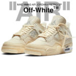 (BEST) OFF-WHITE™ x Air Jordan 4 WMNS Retro ‘SAIL’