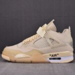 (BEST) OFF-WHITE™ x Air Jordan 4 WMNS Retro 'SAIL'