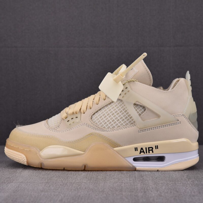 (BEST) OFF-WHITE™ x Air Jordan 4 WMNS Retro 'SAIL'