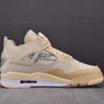(BEST) OFF-WHITE™ x Air Jordan 4 WMNS Retro 'SAIL'