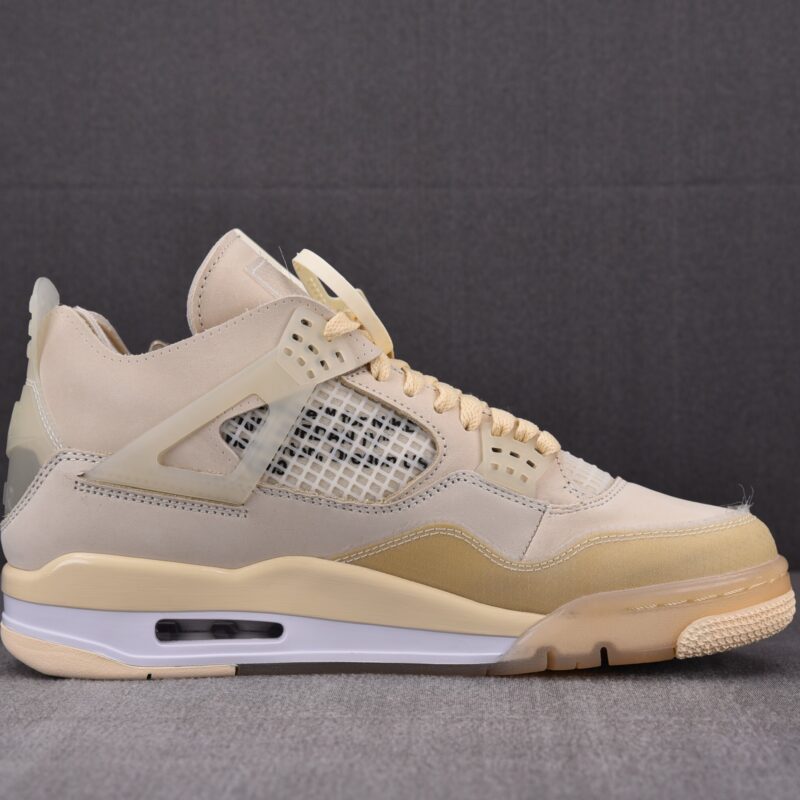 (BEST) OFF-WHITE™ x Air Jordan 4 WMNS Retro 'SAIL'