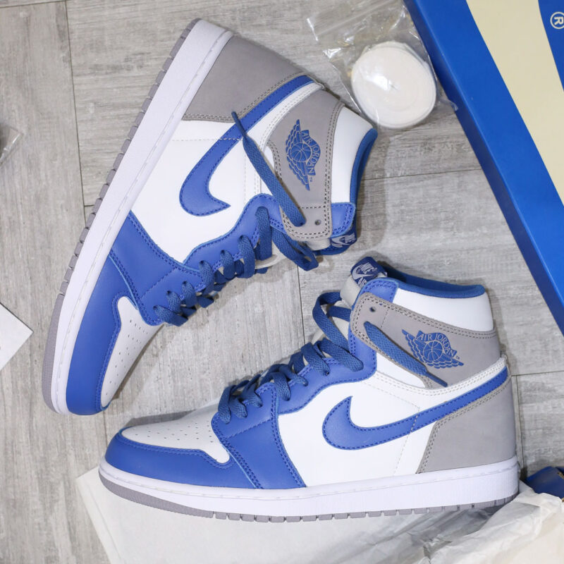 Giày air Jordan 1 High OG Retro True Blue Cement Best Quality