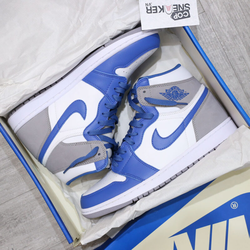 Giày air Jordan 1 High OG Retro True Blue Cement Best Quality