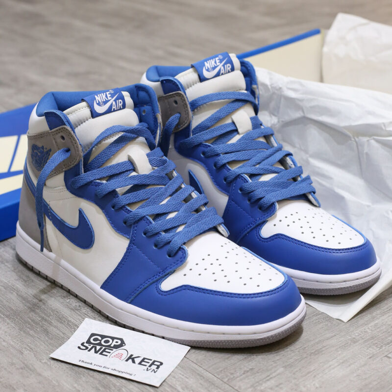 Giày air Jordan 1 High OG Retro True Blue Cement Best Quality