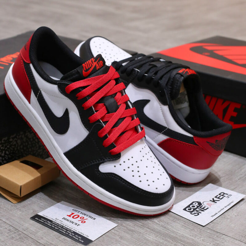 Giày Air Jordan 1 Low OG Black Toe Like Auth