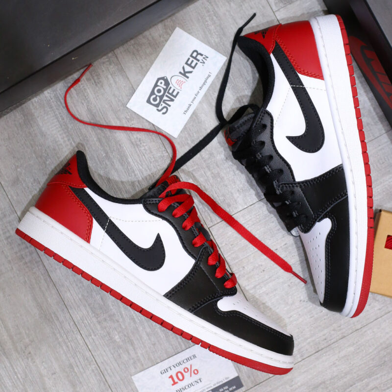 Giày Air Jordan 1 Low OG Black Toe Like Auth