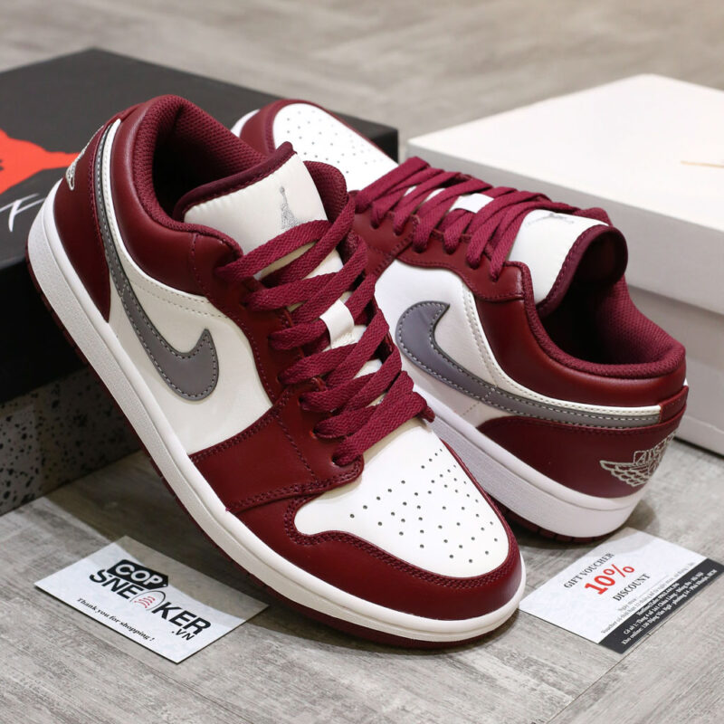 Giày Air Jordan 1 Low ‘White Bordeaux’ Like Auth