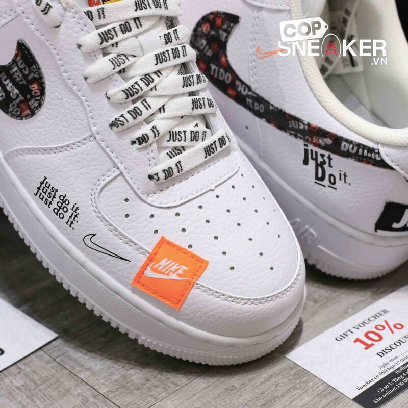 Giày Nike Air Force 1 Low Just Do It Pack White Black Best Quality