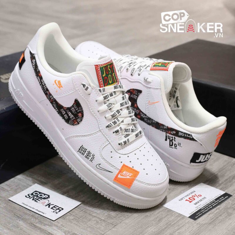 Giày Nike Air Force 1 Low Just Do It Pack White Black Best Quality