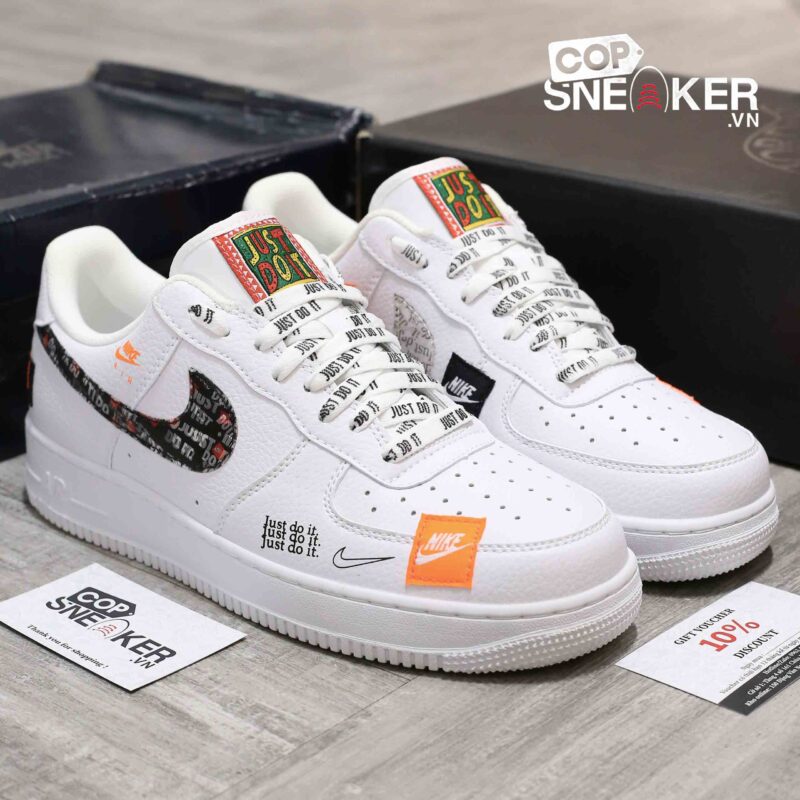 Giày Nike Air Force 1 Low Just Do It Pack White Black Best Quality