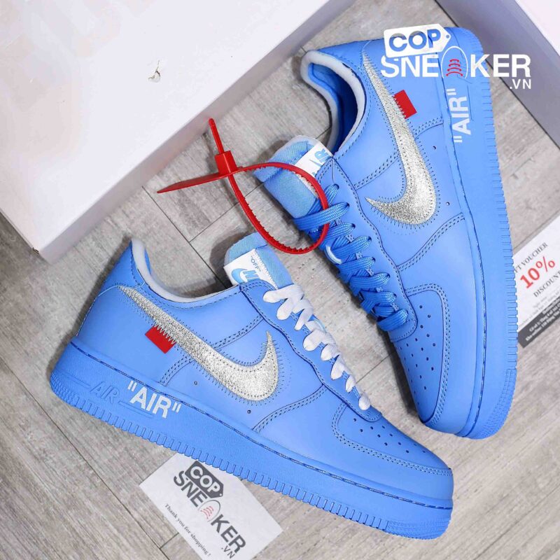 Giày Nike Air Force 1 Low x Off-White MCA University Blue Best Quality