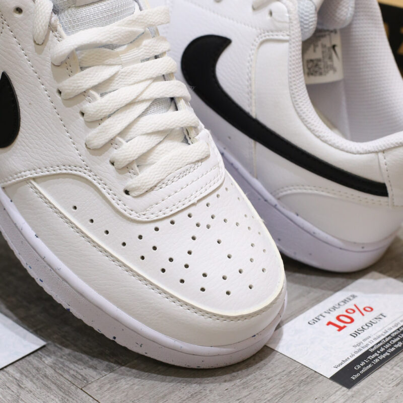 Giày Nike Court Vision Low Next Nature White Black Like Auth