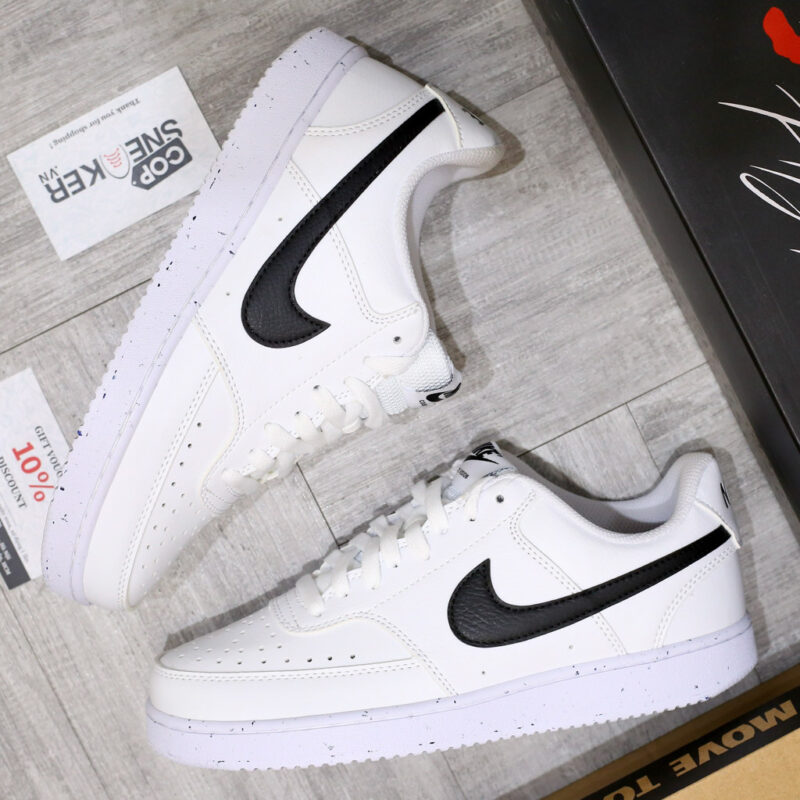 Giày Nike Court Vision Low Next Nature White Black Like Auth