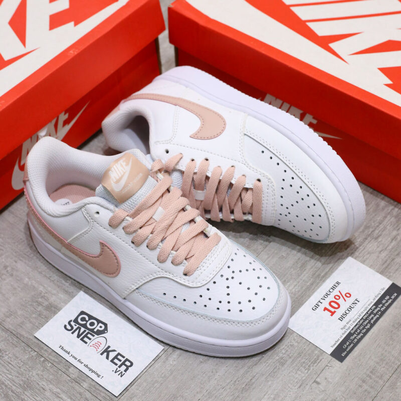 Giày Nike Court Vision Low Next Nature ‘White Pink Oxford Like Auth