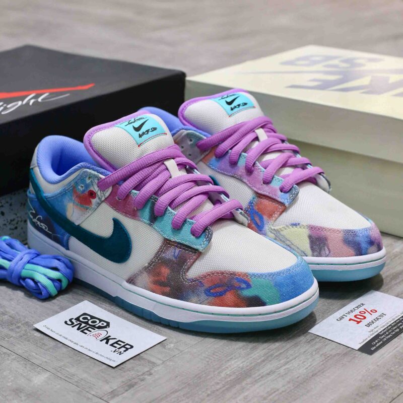 Giày Nike SB Dunk Low Futura Laboratories Bleached Aqua Best Quality