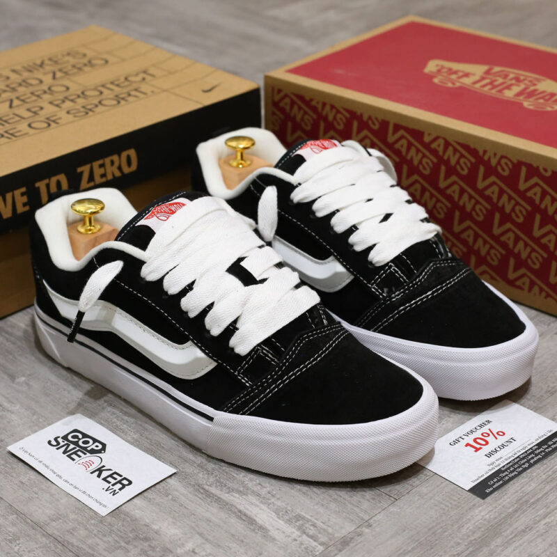 Giày Vans Knu-Skool Black White Like Auth